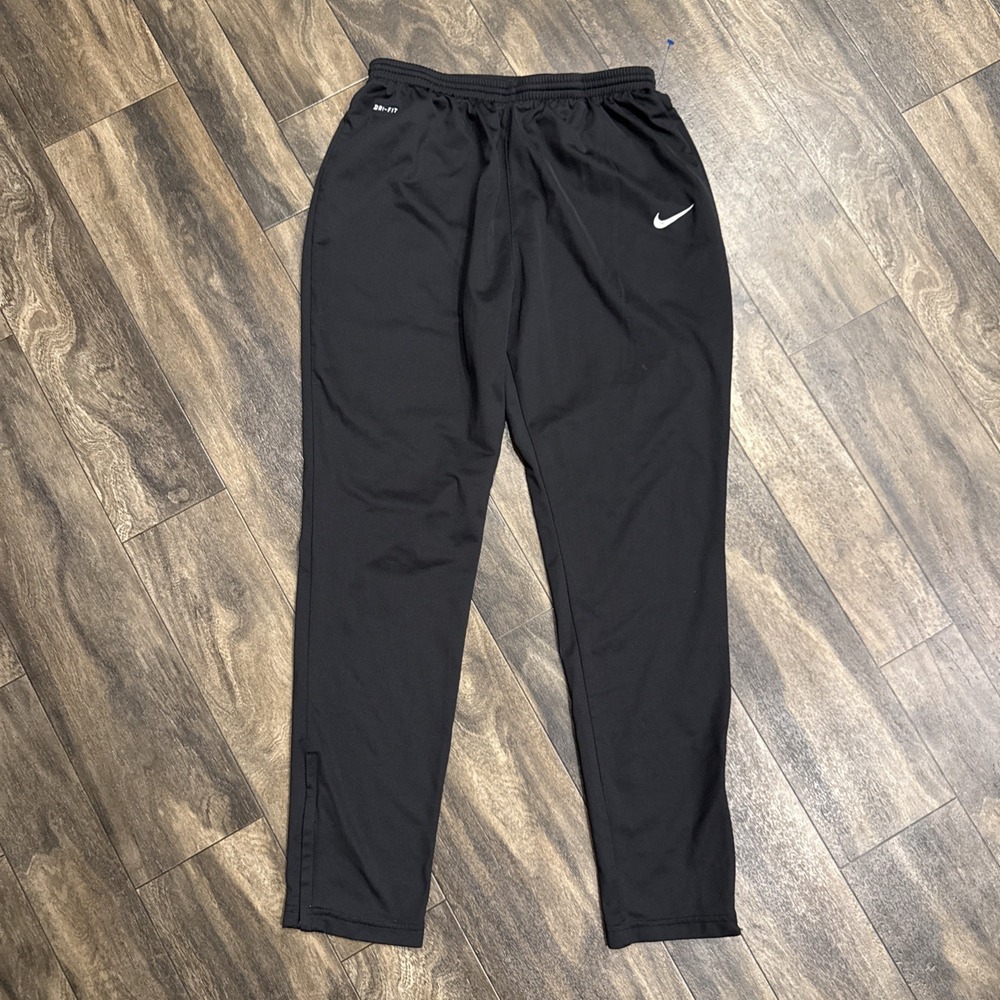 Nike Dri-FIT Track Pants Men's Large Black Athletic Tapered Sweatpants Swoosh